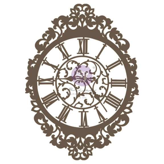 Prima Marketing Laser Cut Chipboard-Time Is Now, 1/Pkg