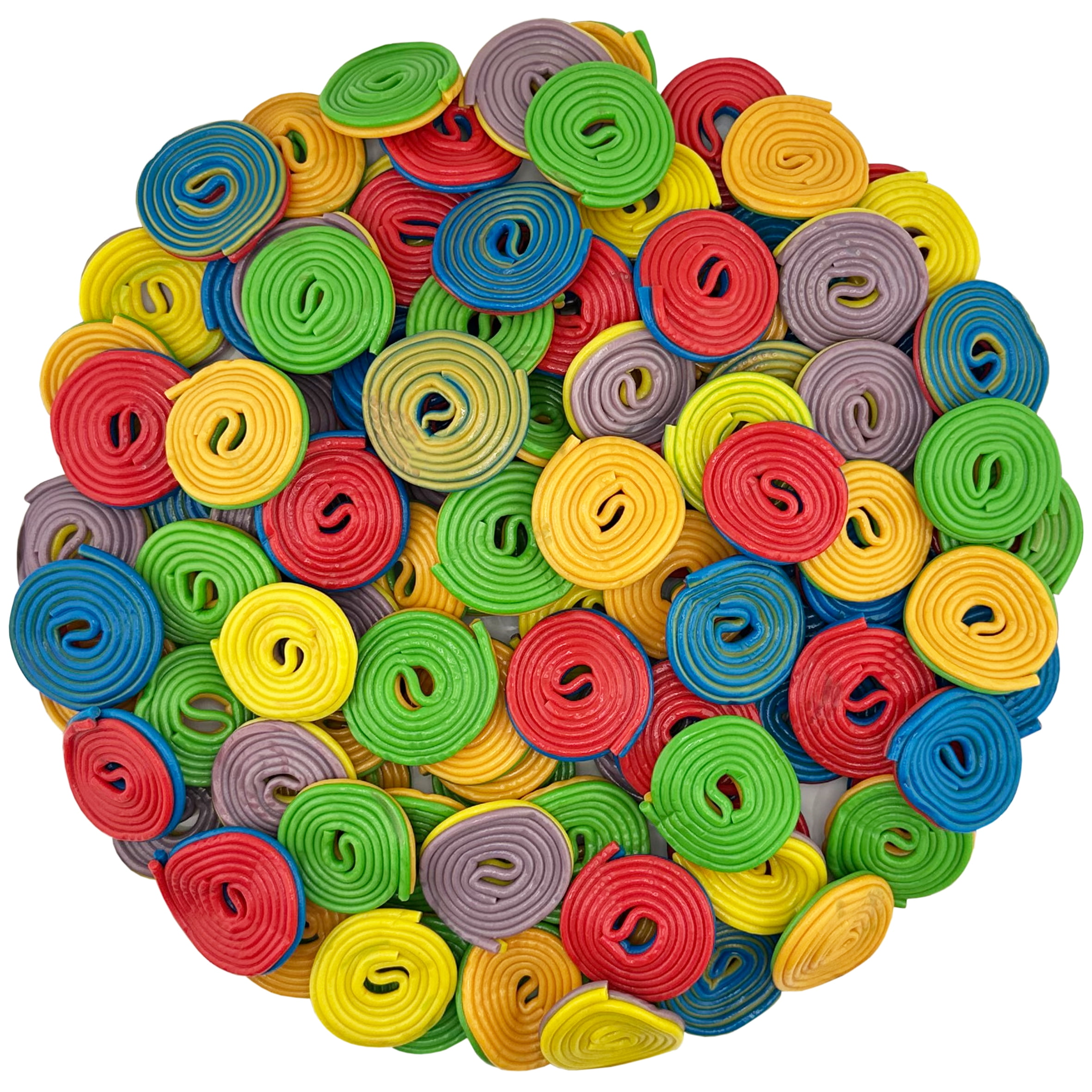 FirstChoiceCandy Licorice Wheels Gummy Candy (Two Faced Rainbow, 5 Pound)