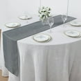 Efavormart 14"x108" Charcoal Gray Boho Chic Rustic Table Runner Linen ...