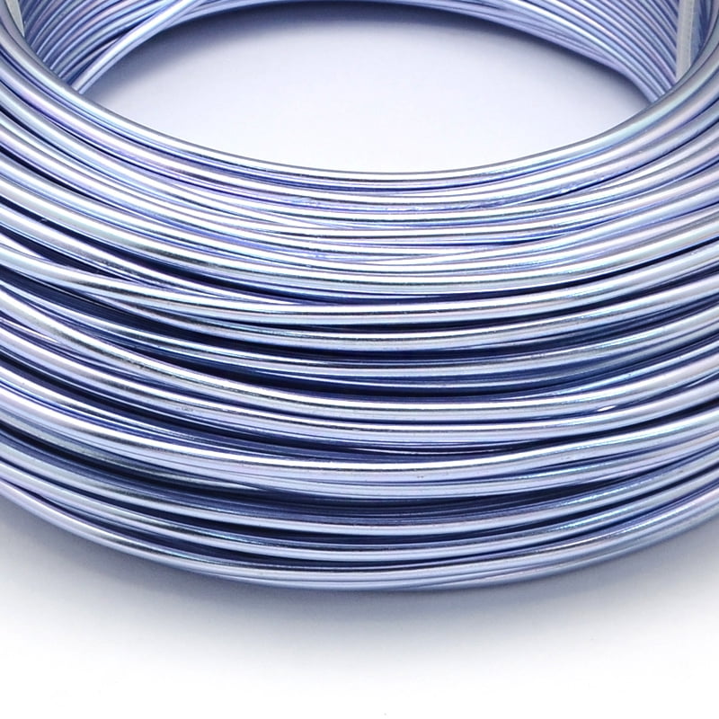 500g Anodized Aluminum Wire Bendable Metal Craft Wire Flexible Craft Wire for Beading Jewelry Craft Making Light Steel Blue 20 Gauge 0.8mm 300m/500g(984.2 Feet/500g)