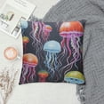 thumbnail image 2 of JEUXUS  Colorful Jellyfish Pillow Covers , Fall Pillow Cover Cushion Case for Bed Couch Sofa Holiday Farmhouse Decorative, Square,, 2 of 5