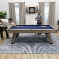 American Legend Brookdale 90 In. Billiard Table with Rustic Wood Finish