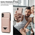thumbnail image 5 of Phone Case for iPhone Xs Max Wallet Cover with Tempered Glass Screen Protector RFID Slim Credit Card Holder Slot Stand Cell i X XR Xsmax 10x SX Xmax 10xs 10s 10 Plus Xmaxs Women Men Rose Gold, 5 of 6