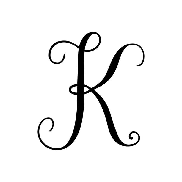 Precision Metal Art Initial Monogram Letter K Steel Laser Cut Wall Finish Matte Black Size 18 Com Precision Metal Art Initial Monogram, Letter K Room Decor