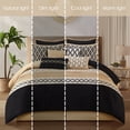thumbnail image 2 of Nanshing 10 Piece Comforter Set, King, Black Gold, 2 of 7