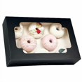 thumbnail image 3 of Auto-pop up Black Cookie Box with Window 12x8x2.5 inch 32 Packs Two Uses One Second Folding Pastry Biscuit Bakery Box for Packaging, 3 of 8