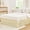 Cream Yellow(layered), variant on H Wrap Around Grey Twin Size Bed Skirt 14 Inch Drop, Elastic Dust Ruffle Easy to Put On, Solid Bedskirt Polyester Fabric Machine Washable Dryable and Ironable