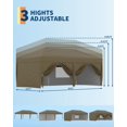 thumbnail image 4 of Luku 10x20 FT Heavy Duty Pop Up Canopy with 6 Sidewalls, Outdoor Event Tent with Roller Bag, Adjustable Height, Weight Bags, Stakes & Ropes – Instant Shelter for Parties, Markets, Camping, 4 of 7