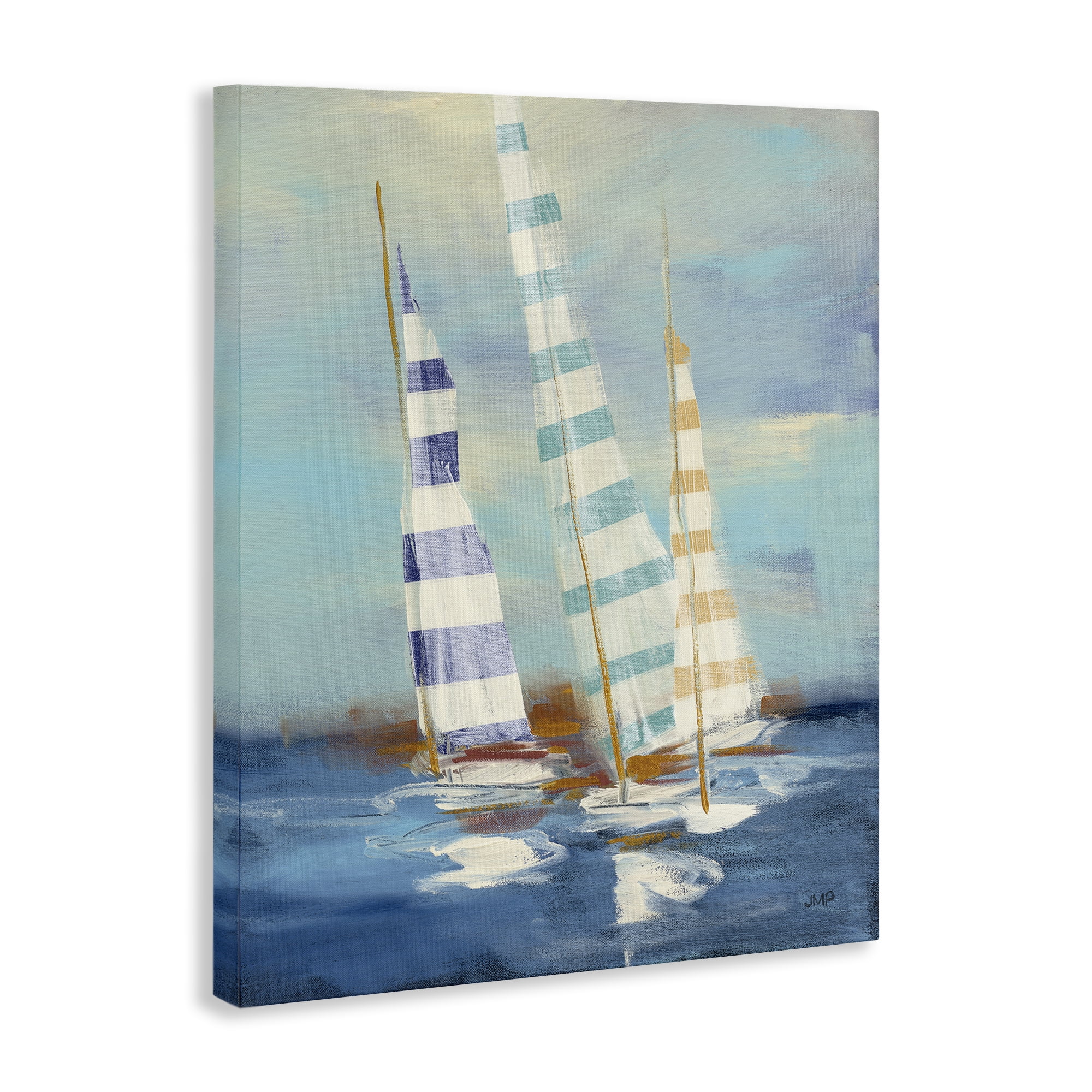 Stupell Industries Summer Regatta Boats Transportation Painting Gallery Wrapped Canvas Art Print Wall Art, 36 x 48
