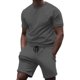 thumbnail image 1 of Conjuntos cortos Cagnkofi para hombre, conjuntos de 2 piezas, chándales de verano, camisetas y pantalones cortos casuales de manga corta con cuello redondo, chándal, 1 of 5