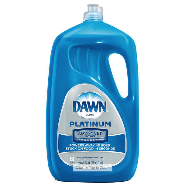 Dawn Ultra Platinum Advanced Power Liquid Dish Soap, Fresh Scent, 90 oz