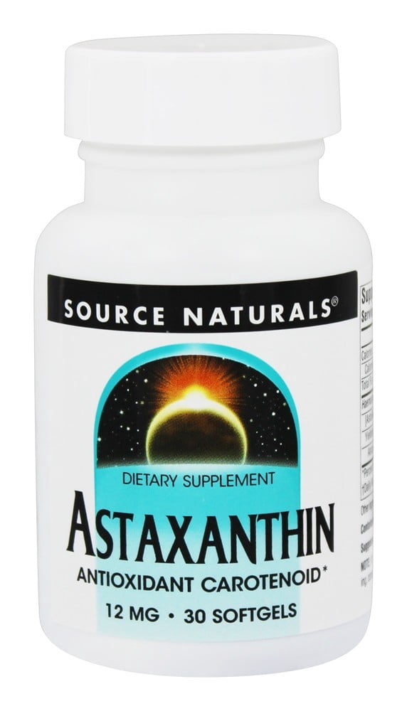 Source Naturals Astaxanthin Antioxidant Carotenoid 12 mg. 30
