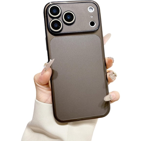 Slim Fit Soft Matte Camera Protect Phone Case for iPhone (Black,iPhone 15 Pro Max)