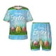 thumbnail image 1 of Balery Happy Easter Conjunto de Pijama Infantil de Manga Corta con Estampado – Ropa de Dormir de Algodón Suave-3X-Large, 1 of 6