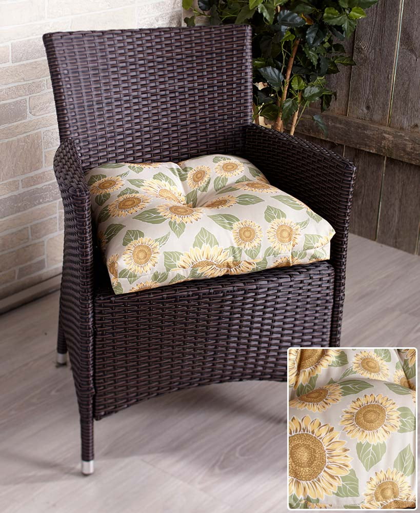 Outdoor Cushion Collection-Sunflower 19in sq. Single Seat ...