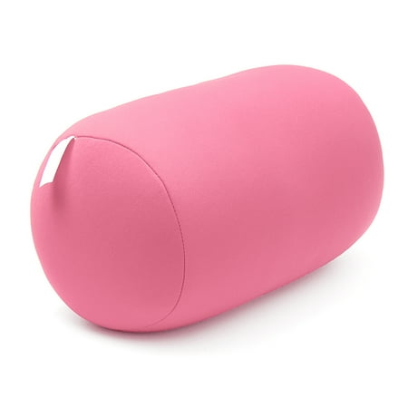 Portable Microbead Roll Pillow Travel Bed Car Chair Cushion Neck