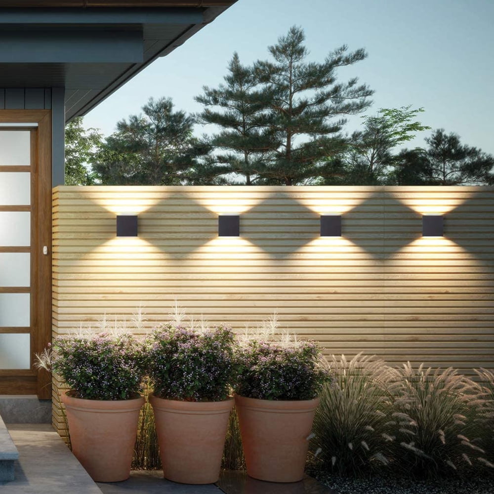 12W Outdoor Light Fixture Dusk to Dawn Outdoor Lighting,Exterior Modern Wall Waterproof Porch Light, Outside Light
