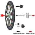 thumbnail image 4 of Dart Board Mounting Bracket Kit Heavy Duty Steel Wall Hanging Hardware Fixer (silver+black ), 4 of 11