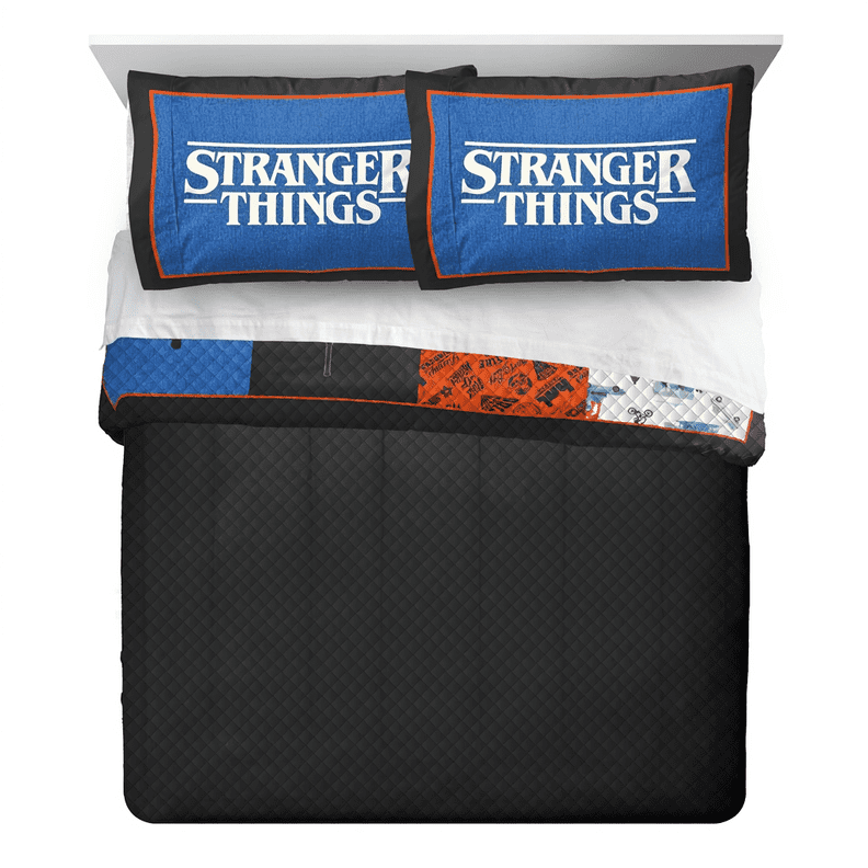 Netflix Stranger Things Nostalgia 2 piece Multicolor Quilt and