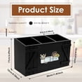 thumbnail image 2 of Tzdxfgl Wood Kitchen Utensil Holder for Countertop, Silverware Organizer with 3 Compartments, Large, Black Sunflower, 2 of 10