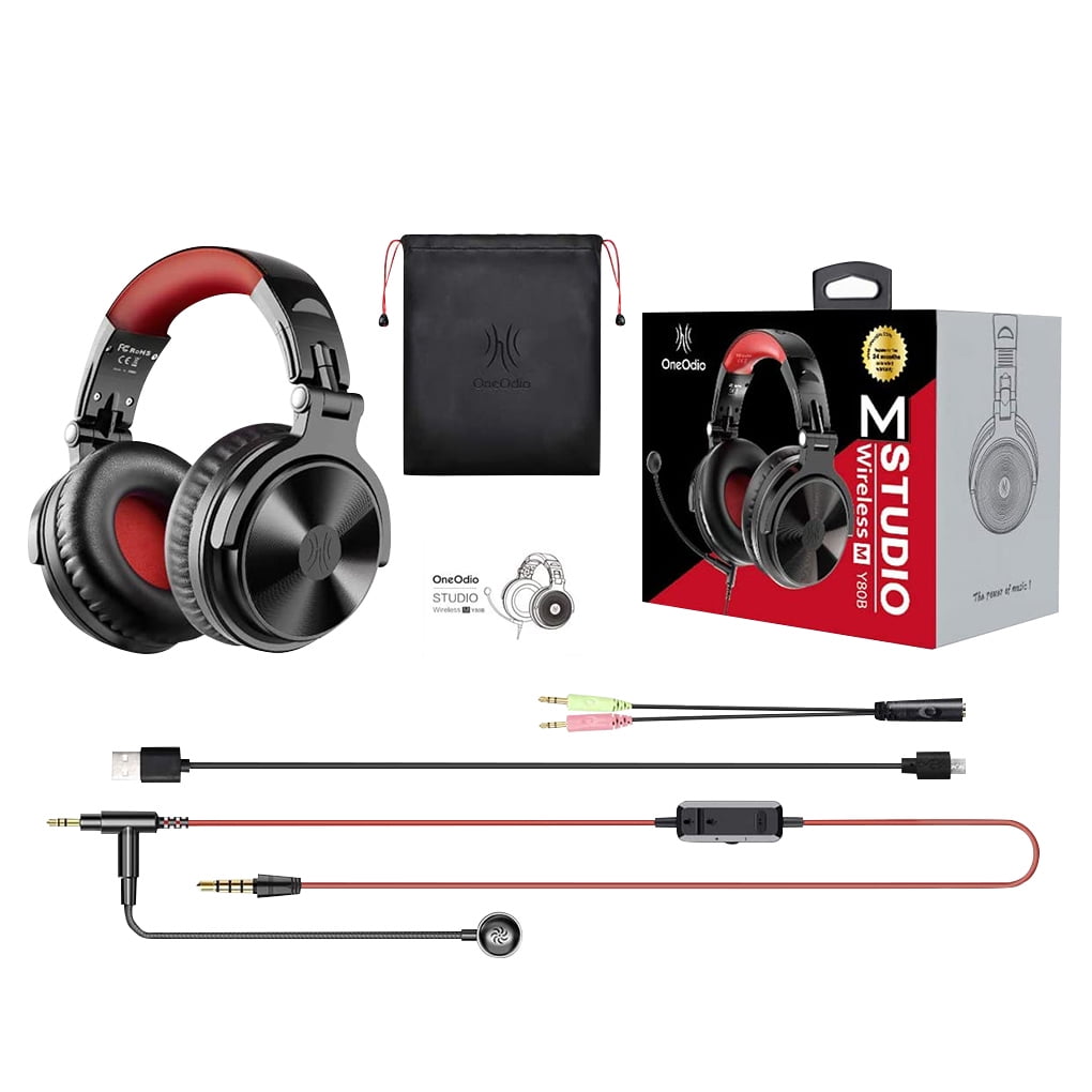 OneOdio Y80B Headphone Wireless Rechargeable Game Headset Portable Studio  Headphone with Microphone - Walmart.com