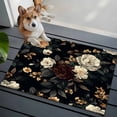 thumbnail image 4 of Vintage Black Floral Large Area Rugs for Bedroom Living Room, Soft Non Slip Carpet Bedside Rug, Spring Seasonal Botanical Blooms Rectangular Floor Cover Kitchen Accent Rug 2'x3' for Office, 4 of 9