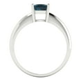 thumbnail image 4 of 1.0ct cushion cut natural london blue topaz 14k white gold Bridal Wedding Engagement Promise Anniversary Ring for Women size 10.25, 4 of 7