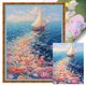 thumbnail image 1 of Kit Punto Cruz Velero Impreso Hilo Algodón Ecológico Bordado 14CT 40x55cm, 1 of 9