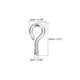thumbnail image 2 of 200uds Tornillo Ojo Unique Bargains Pasadores Ganchos Mini Ojales 4x8x1mm Autorroscante Brillante Plata, 2 of 5