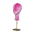 thumbnail image 2 of Soporte para pelucas, modelo de cabeza de maniquí, decoración del hogar, soporte para sombreros ajustable y estable, soporte de exhibición de pelucas Rosa Rojo Oro Base, 2 of 10