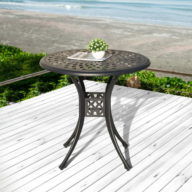 black patio umbrella target 9' Round Outdoor Patio Market Umbrella Fern Shower with Black Pole