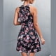 thumbnail image 5 of Halter Neck Dress, Slim Fit Soft Keyhole Back Sleeveless Short Dress Flower Print For Vacation For Women ANGGREK Otros, 5 of 6