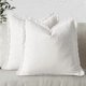 thumbnail image 1 of HAYAN Christmas Decorative Throw Pillow Covers Neutral Linen Fringe Throw Pillows Set of 2 White Boho Farmhouse Cushion Covers with Tassels for Couch Sofa Bed Living Room Home Decor 20x20 Inch, 1 of 1