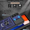 thumbnail image 2 of Compatible with Galaxy A14 5G Phone Case,Samsung A14 5G Case with HD Screen Protector with Slide Camera Cover, 360°Rotation Ring Kickstand [Military Grade] Case for Galaxy A14 5G,Blue, 2 of 7