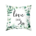 thumbnail image 2 of Yoyauz 18 "x18" Inch Summer Small Fresh Greenery Printed Pillow Cover Peach Velvet Green Leaf Home Sofa Pillow Cover Bedroom Cushion Decoration, 2 of 2