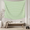 thumbnail image 5 of Sage Green Large Tapestry for Bedroom Wall Hanging Tapestry,Grid Checkered Plaid Gingham Lattice Trellis Ceiling Backdrop Tapestries Poster Blanket Wall Decor for Teens Room Living Room 85" x 90", 5 of 8
