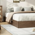 thumbnail image 5 of Solid Wood Platform Bed Frame, Floor-Standing, No Headboard, No Box Spring Needed, Noise-Free, Easy Assembly, Minimalist Modern Design for Small Spaces, Twin, Brown, 5 of 8