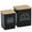Black, variant on Brabtod Kitchen Vegetable Storage Tins 2 Pack Set for Potatoes and Onion, Metal Food Storage Container with Wooden Lid Garlic Bin Caddy, White
