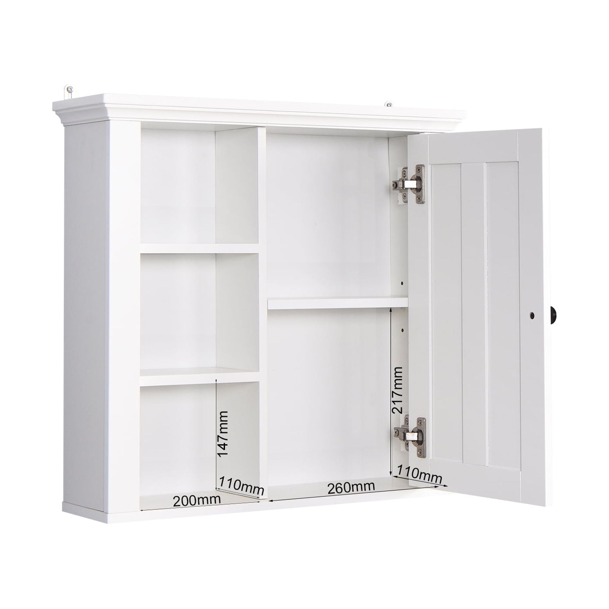 MAYEERTY Bathroom Wooden Wall Cabinet with Adjustable Shelf – Space-Saving Storage