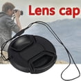 thumbnail image 3 of 49mm Lens Cap center pinch snap on Front Cover string Nikon for Canon S2O5, 3 of 9