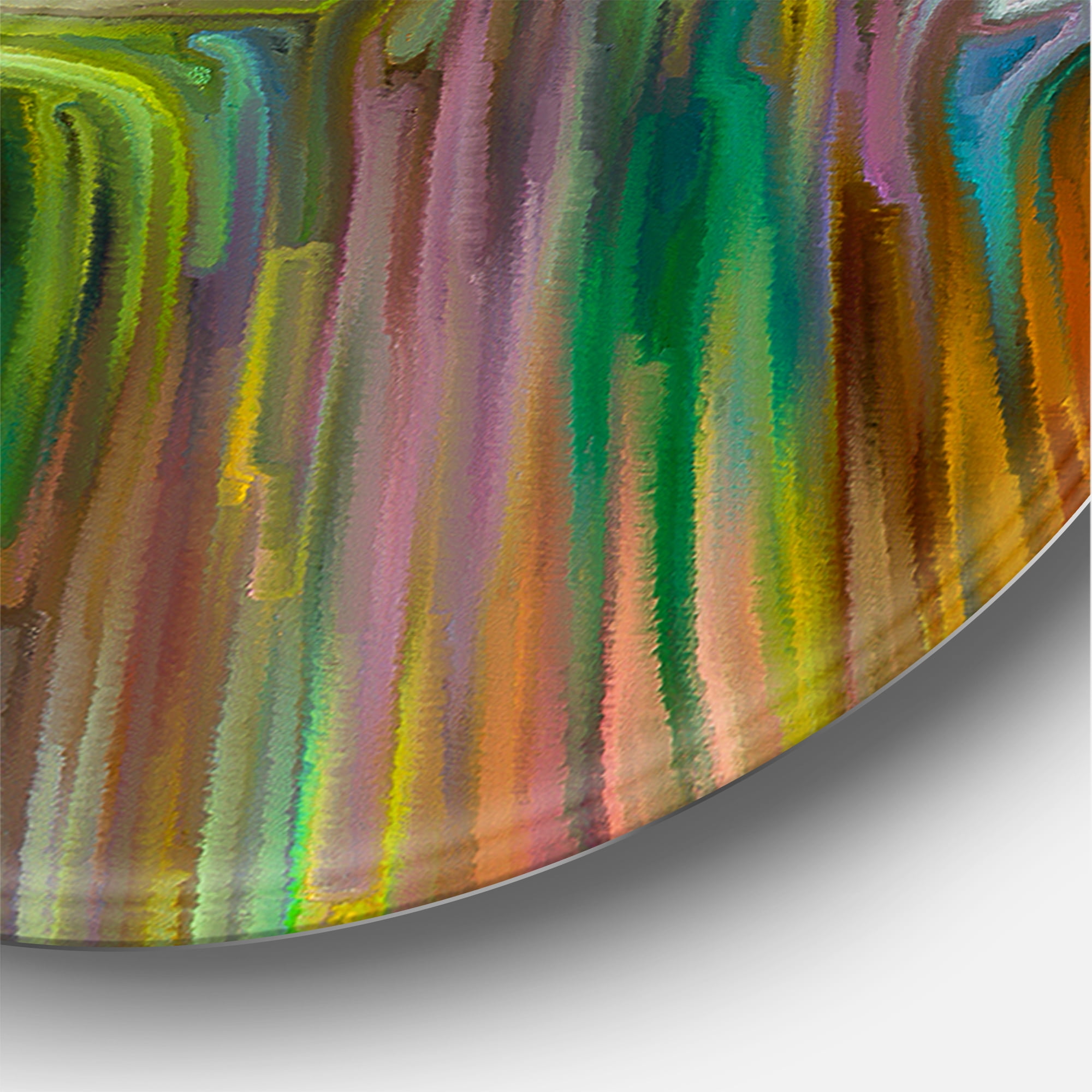 Designart 'Colour Spiral Fusion I' Modern Circle Metal Wall Art 29x29 - Disc of 29