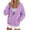 Purple, variant on FASHOFT Zip Up Hooded Sweatshirt For Women Raglan Sleeve Top Cute Pocket Design Loose Sport Casual Hoodies Beige