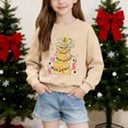 thumbnail image 4 of Cowsor Chandails en Molleton pour Filles Enfants Mignon Graphique Col Rond Chandail Tops Xmas Manches Longues Chemises de Vacances, 4 of 6