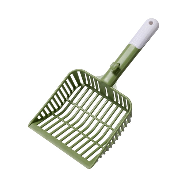 Large Hole Cat Litter Thick And Sturdy Cat Litter Easy To Clean Cat Litter Ergonomic Handle Non Stick Cat Litter (Yellow/White/Green) Ground For Dogs Dog Harness Dog Bike Rack Dog Puppy Accessories