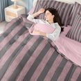 thumbnail image 4 of Erosebridal Abstract Line Art 7-Piece Twin Bedding,Modern Stripes Bedding Comforter Set,Pink Reversible, 4 of 7