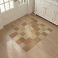 thumbnail image 3 of ODIKA 3'x5' Washable Throw Rug Rag Layered Checkered Boho Striped Mosaic Farmhouse Vintage Frame for Entryway, Kitchen, Mudroom, Stain Resistant, Low Profile, Non-Slip, 3 of 7