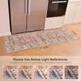 thumbnail image 2 of shiyou-Runner Rug Indoor Door Mat- Distressed Floral Boho Oriental Non-Slip Soft Low Pile Machine Washable Runner Soft Rug for Hallways Bathroom Carpet Laundry Room Bedroom Stair(Brick Red 2x6FT), 2 of 4