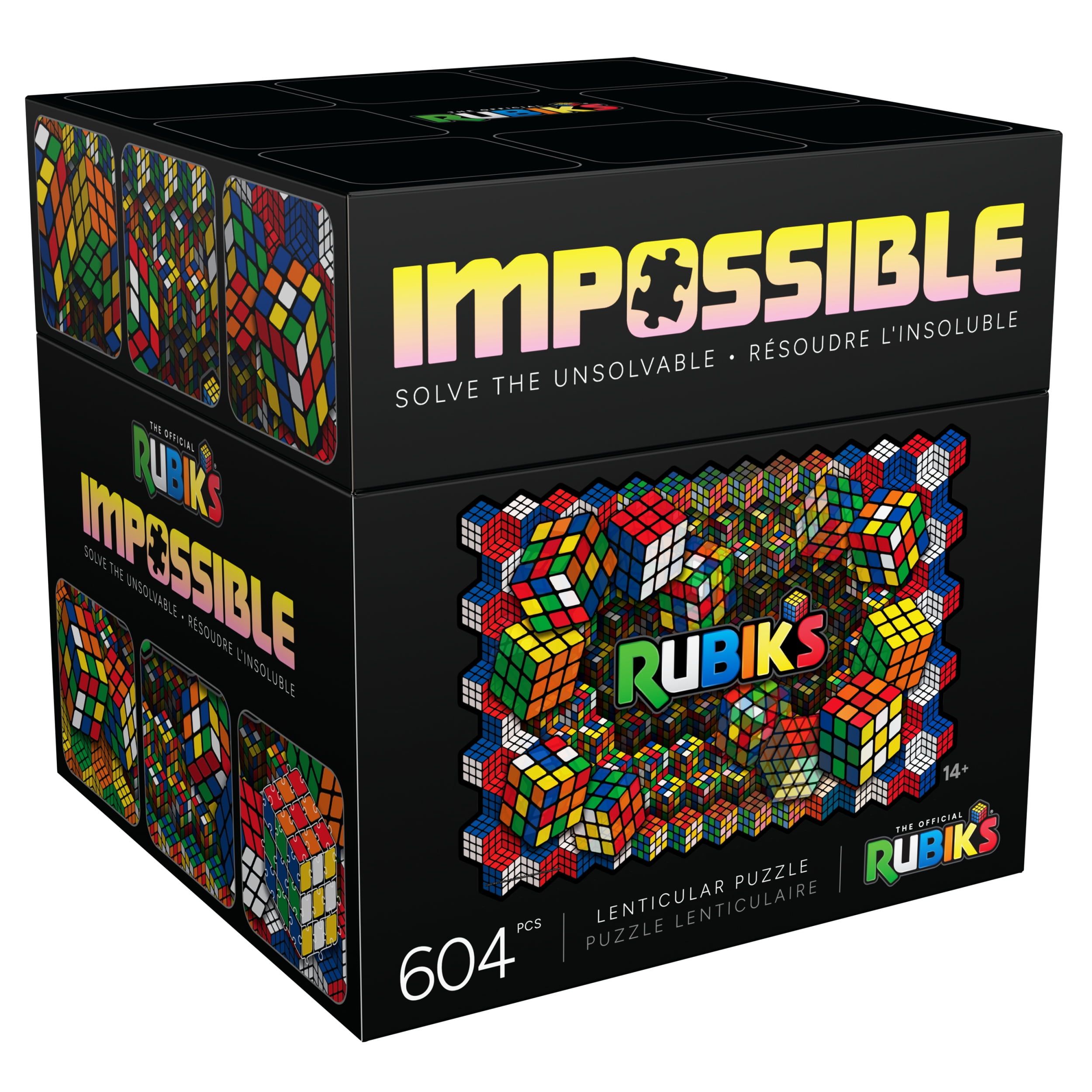 Rubik’s Cube, Rubik’s Impossible Puzzle, 604-Piece Lenticular Puzzle, Ages 14+, Rubik’s Impossible Puzzle