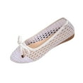 thumbnail image 2 of Miluxas Mesh Ballet Flats for Women – Comfortable Round Toe Ballerina Flat Shoes White 9(42), 2 of 9