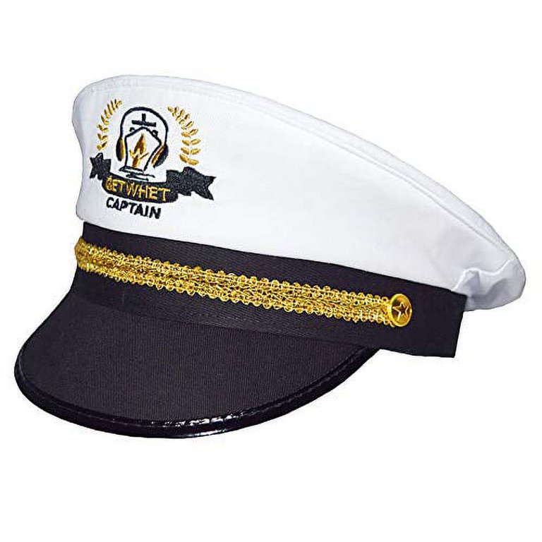 Men's Boat Admiral Captain Hat Snapback Embroidery Anchor Mariner Nautical  Party Hats, Black, One Size : : Clothing, Shoes & Accessories